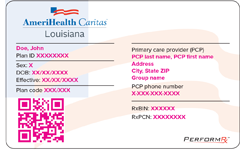 Your ID card - AmeriHealth Caritas Louisiana - Medicaid managed care plan serving Louisiana ...